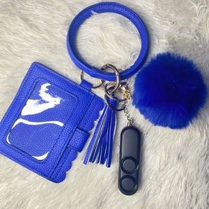 Blue Wallet Wristlet